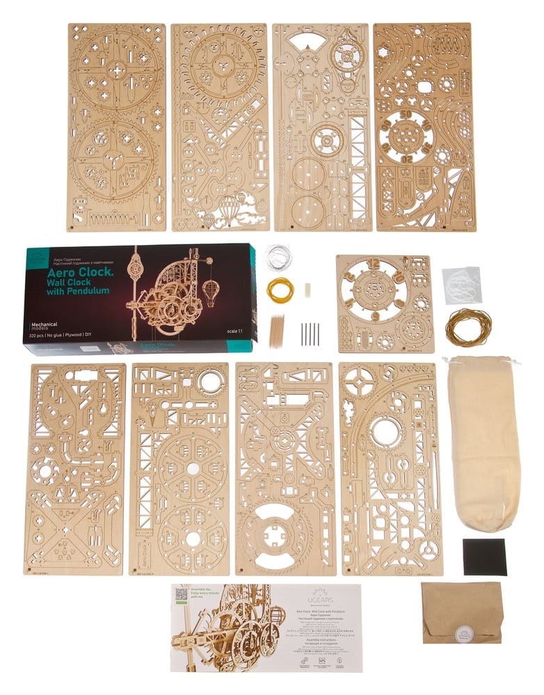 Ugears 3D-Holzpuzzle Aero-Uhr Image 2