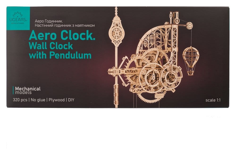 Ugears 3D-Holzpuzzle Aero-Uhr Image 25