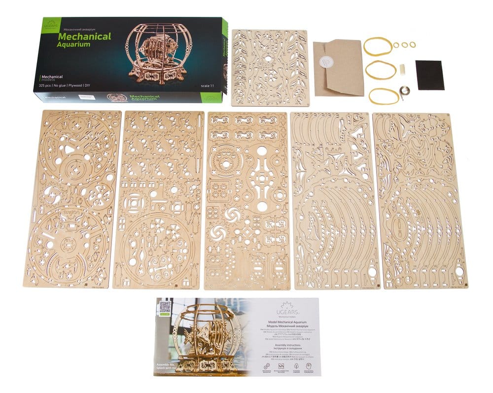 Ugears 3D-Holzpuzzle Mechanisches Aquarium Image 26
