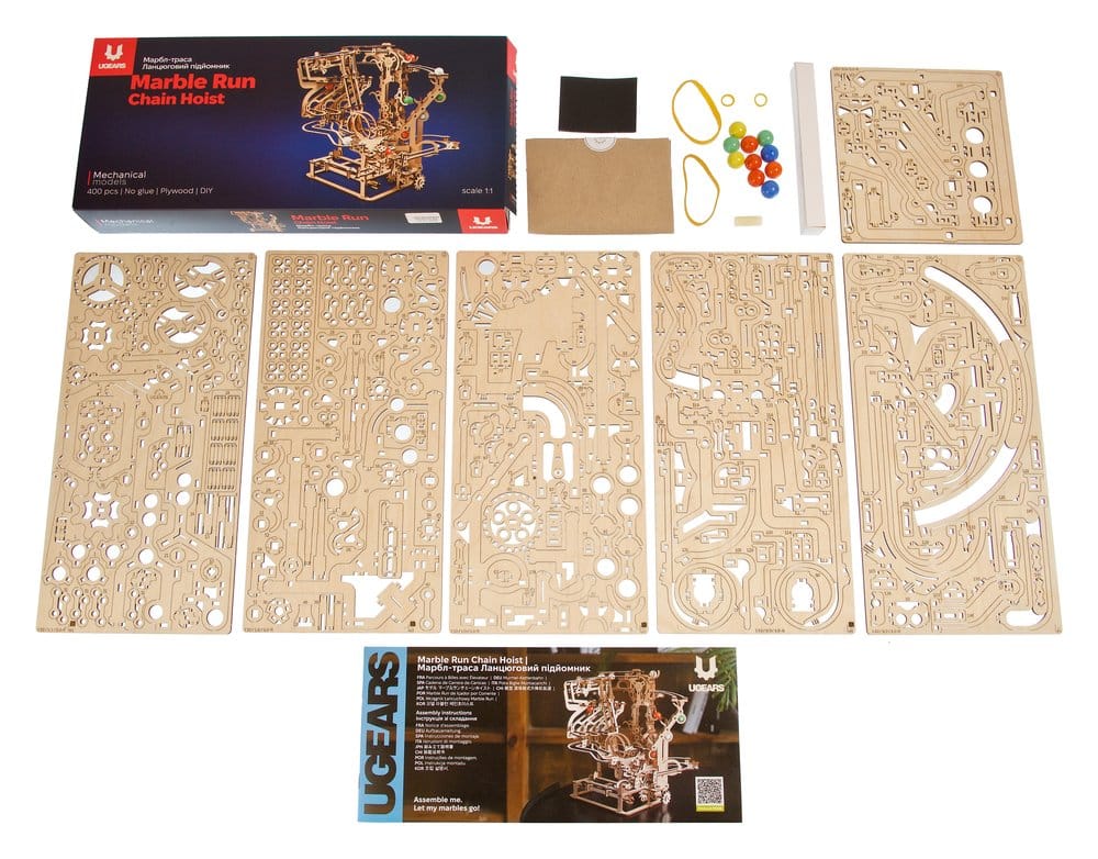Ugears 3D-Holzpuzzle Murmel-Kettenbahn Image 26