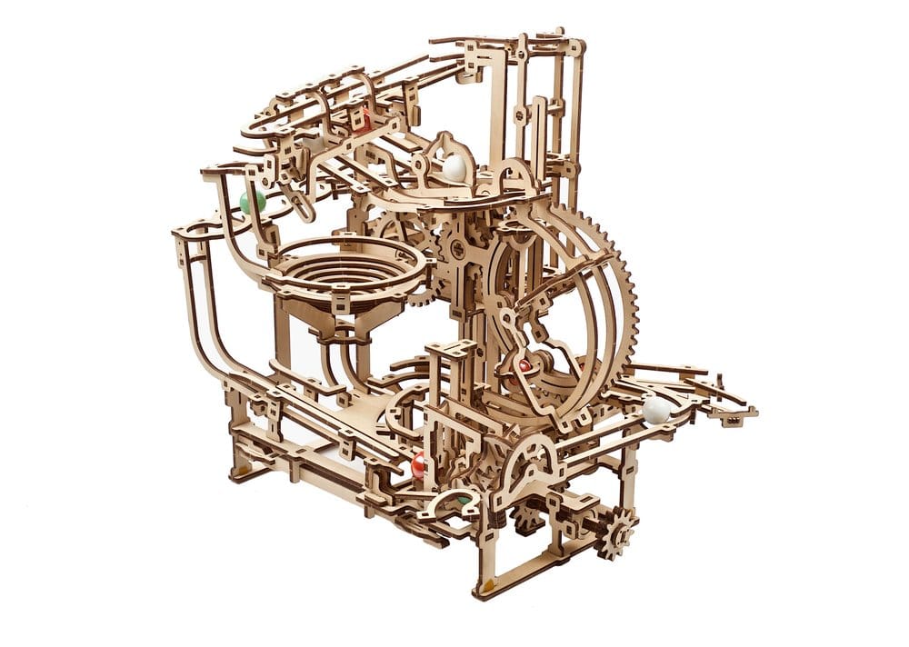 Ugears 3D-Holzpuzzle Murmel-Stufenbahn Image 1
