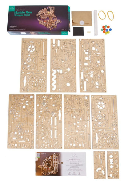 Ugears 3D-Holzpuzzle Murmel-Stufenbahn Image 2