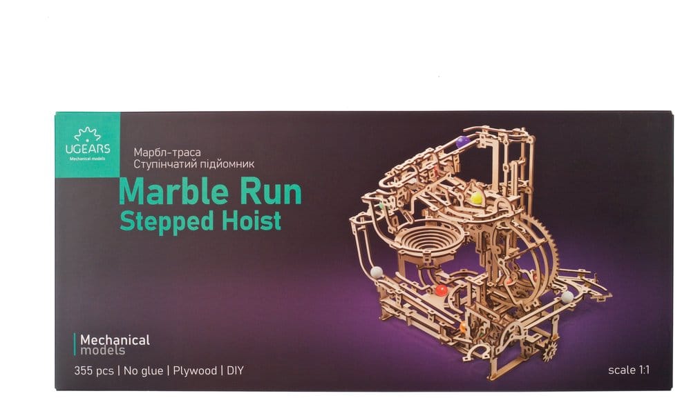 Ugears 3D-Holzpuzzle Murmel-Stufenbahn Image 25