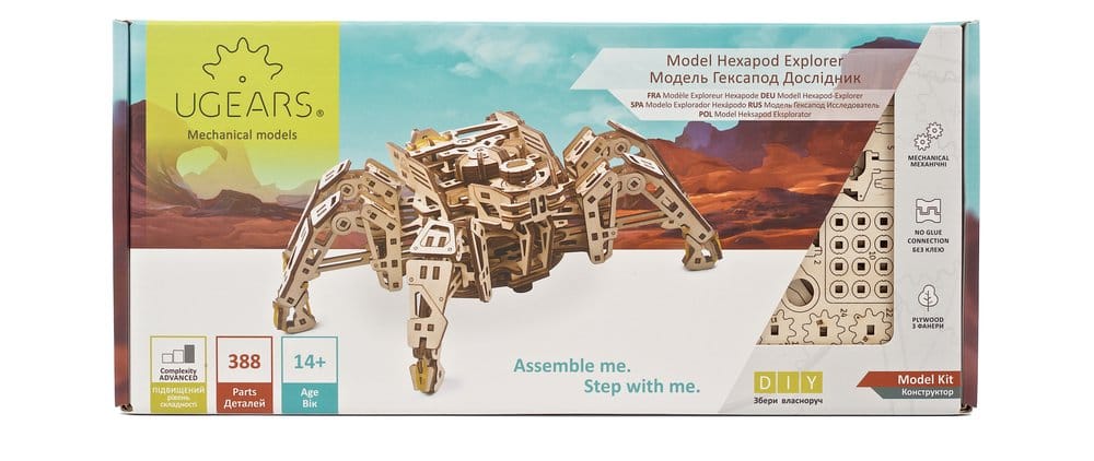 Ugears 3D-Holzpuzzle Hexapod-Explorer Image 2