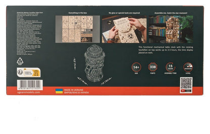 Ugears 3D-Holzpuzzle Tourbillon-Tischuhr Sternengucker Image 26