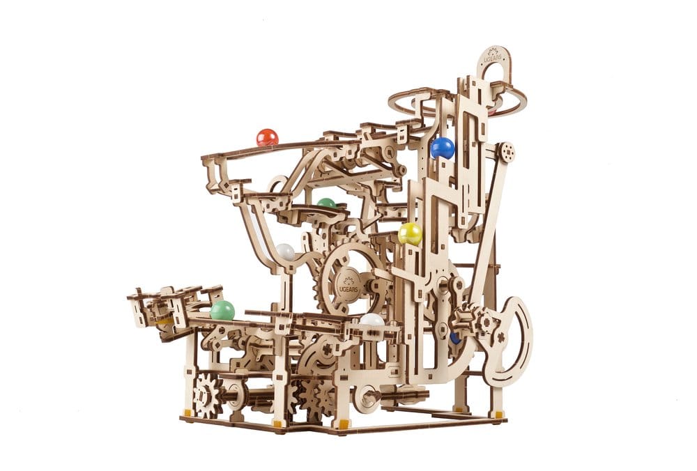 Ugears 3D-Holzpuzzle Murmelbahn mit Stufenwinde Image 5