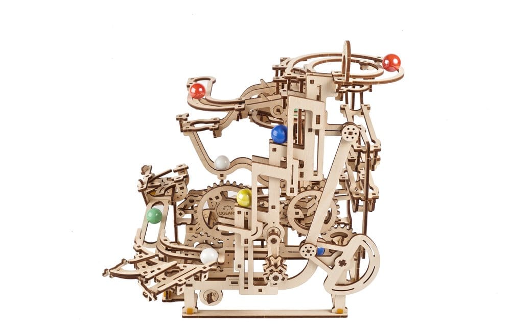 Ugears 3D-Holzpuzzle Murmelbahn mit Stufenwinde Image 9