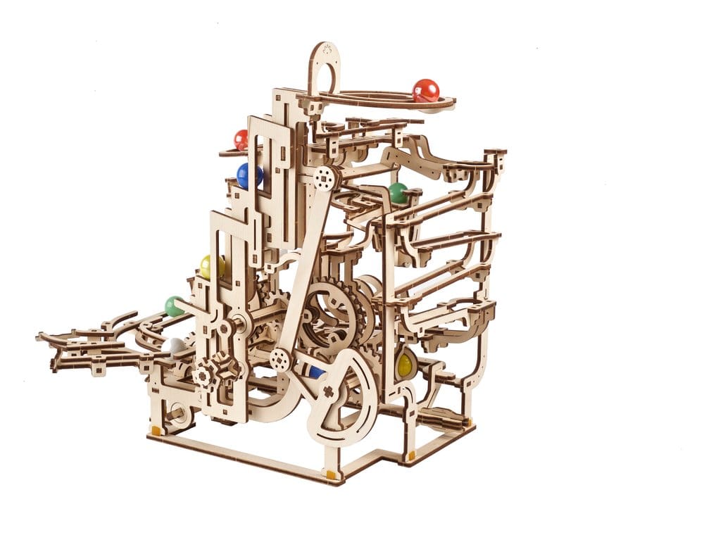 Ugears 3D-Holzpuzzle Murmelbahn mit Stufenwinde Image 13