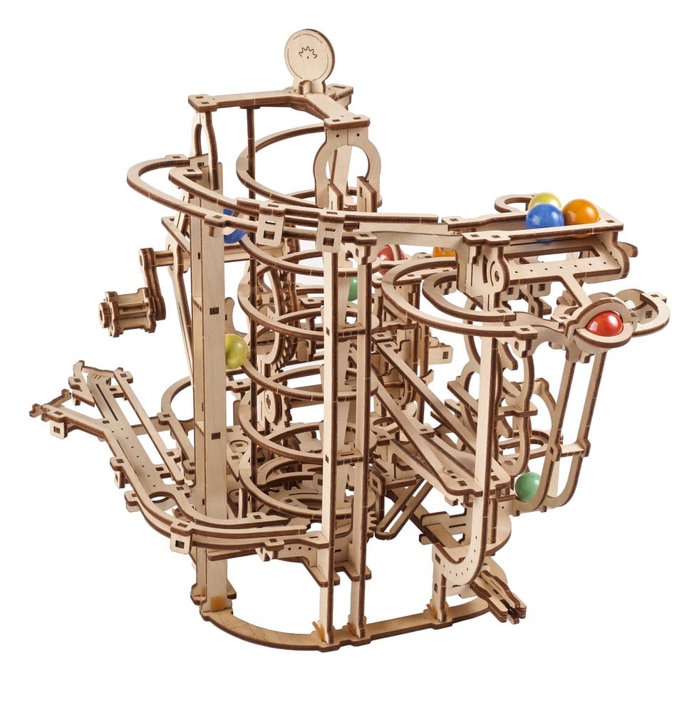 Ugears 3D-Holzpuzzle Murmelbahn mit Spiralaufzug Image 14