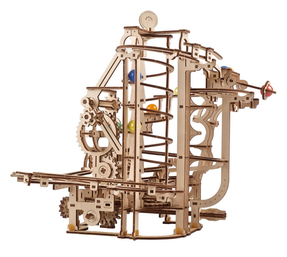 Ugears 3D-Holzpuzzle Murmelbahn mit Spiralaufzug Image 15