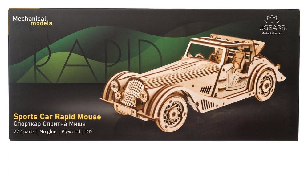 Ugears 3D-Holzpuzzle Sportwagen Flinke Maus Image 24