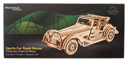 Ugears 3D-Holzpuzzle Sportwagen Flinke Maus Image 24