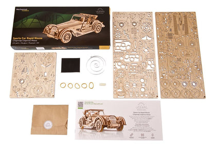 Ugears 3D-Holzpuzzle Sportwagen Flinke Maus Image 26