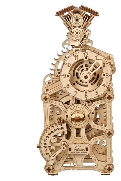 Ugears 3D-Holzpuzzle Motoren-Uhr Image 2