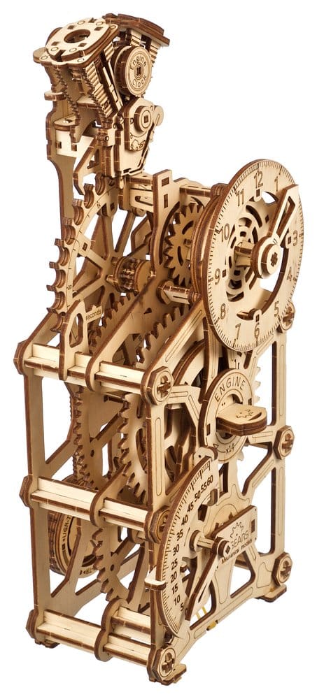 Ugears 3D-Holzpuzzle Motoren-Uhr Image 20