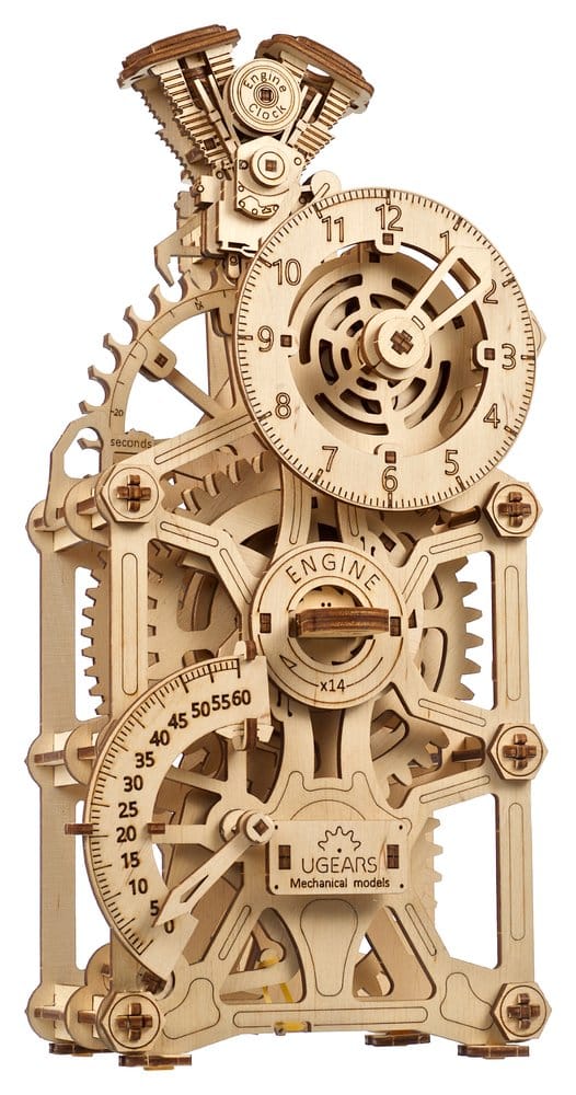 Ugears 3D-Holzpuzzle Motoren-Uhr Image 21