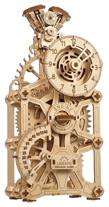 Ugears 3D-Holzpuzzle Motoren-Uhr Image 21