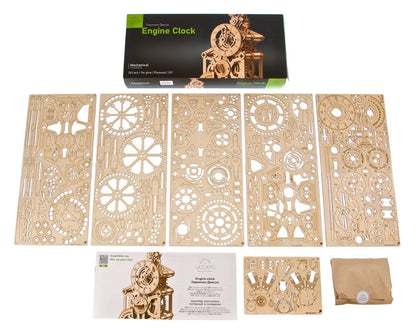 Ugears 3D-Holzpuzzle Motoren-Uhr Image 26
