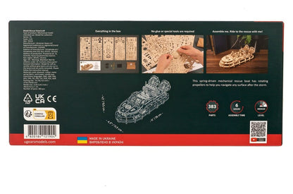 Ugears 3D-Holzpuzzle Rettungs-Luftkissenboot Image 25