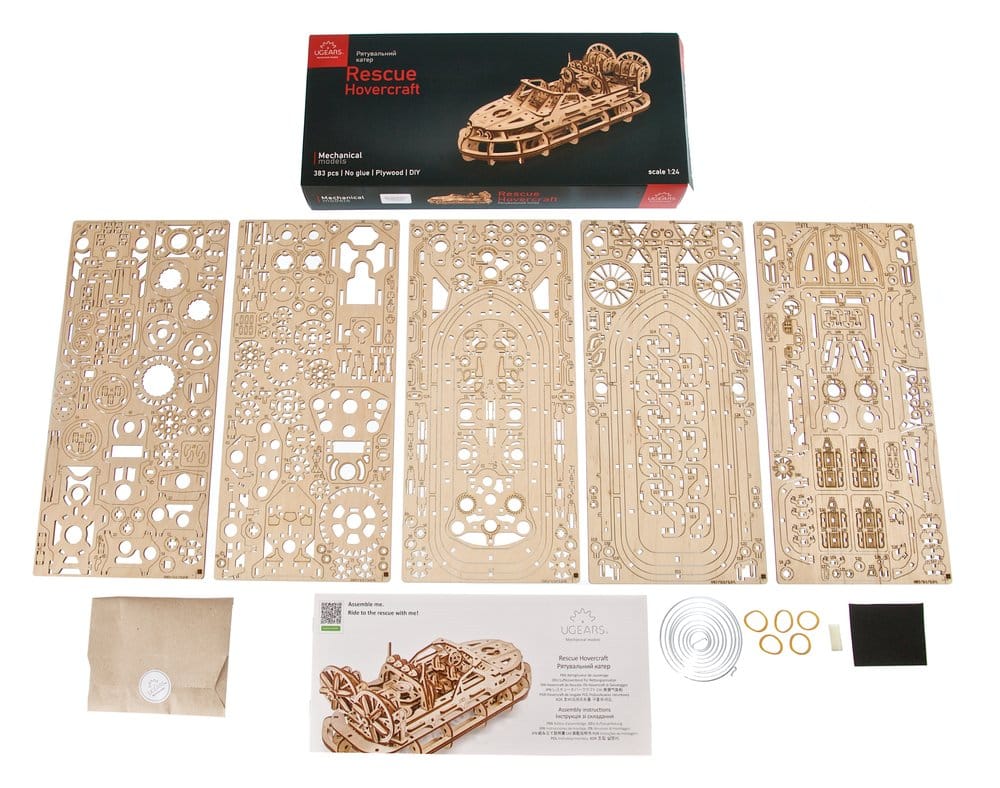 Ugears 3D-Holzpuzzle Rettungs-Luftkissenboot Image 26