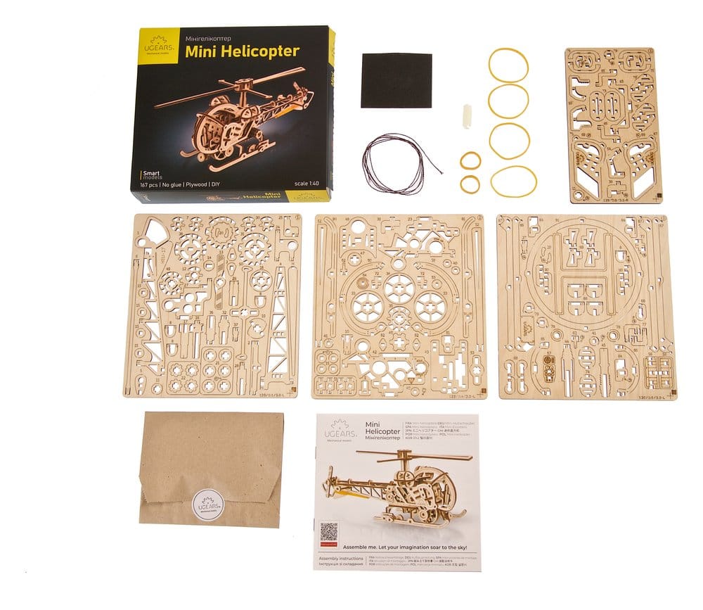 Ugears 3D-Holzpuzzle Mini-Hubschrauber Image 26
