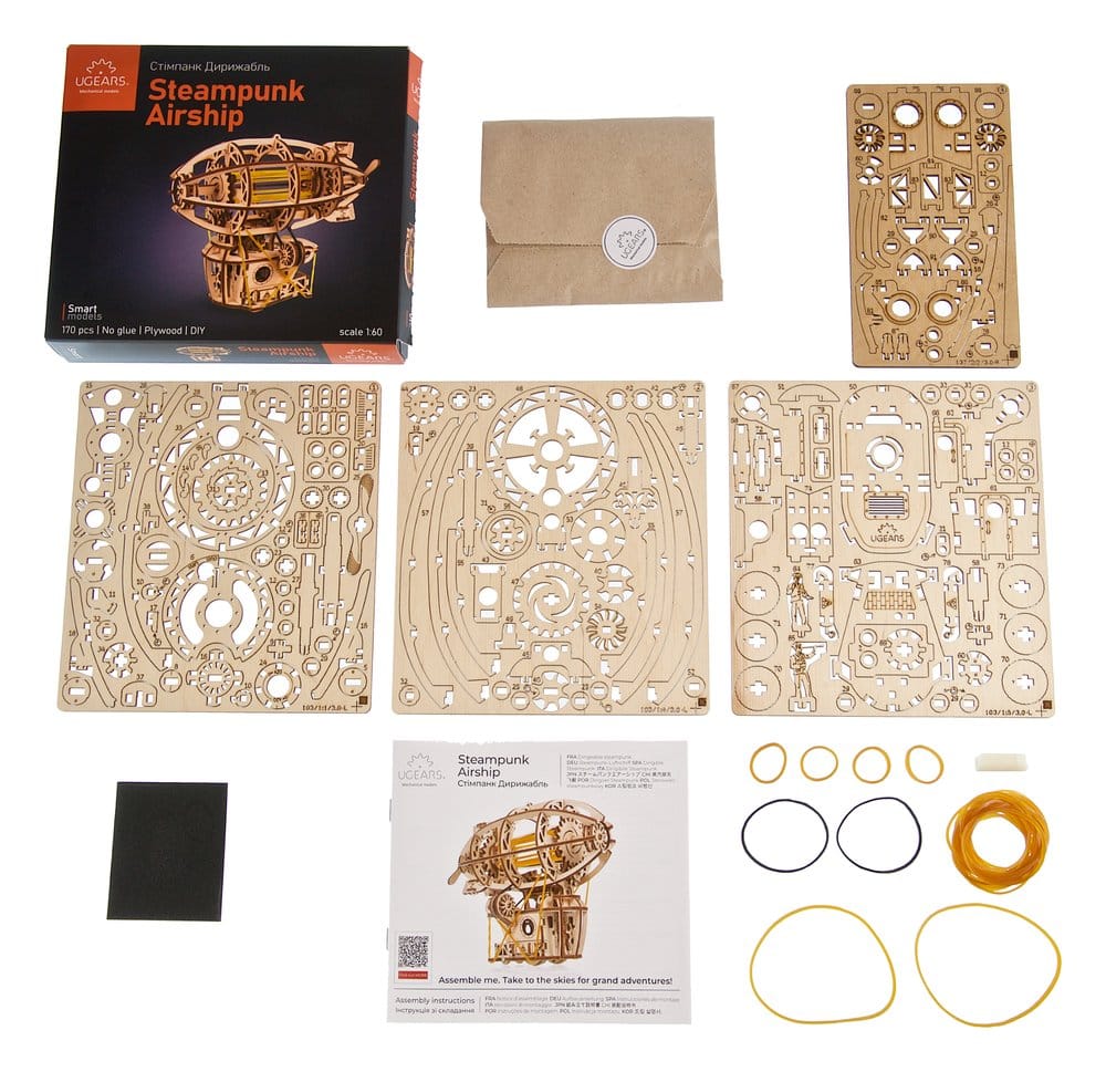 Ugears 3D-Holzpuzzle Steampunk-Luftschiff Image 26
