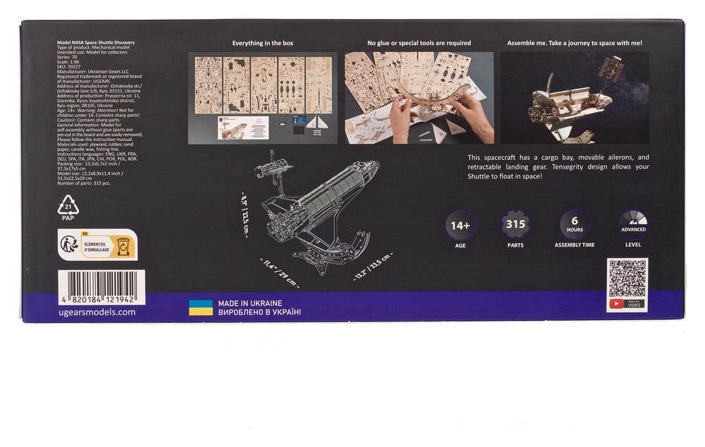 NASA 3D-Holzpuzzle Space Shuttle Discovery Image 25
