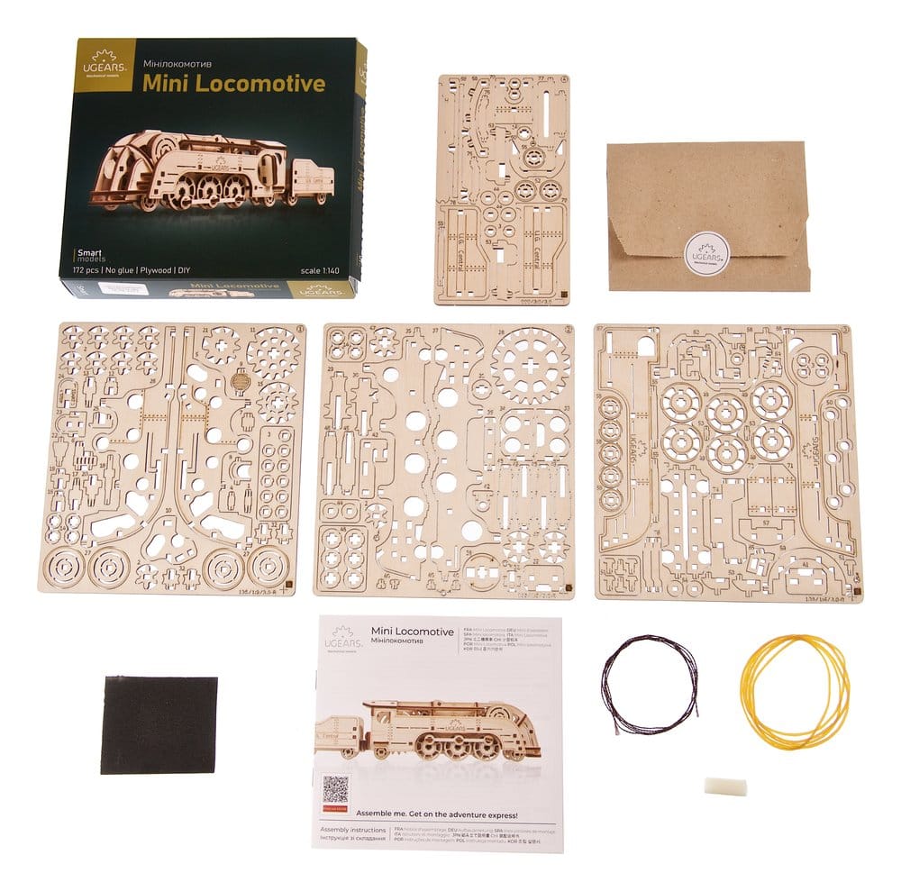 Ugears 3D-Holzpuzzle Mini-Lokomotive Image 26