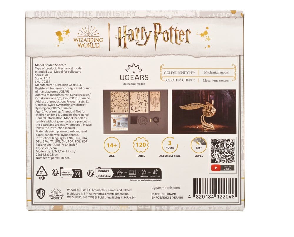 Harry Potter 3D-Holzpuzzle Goldener Schnatz Image 18