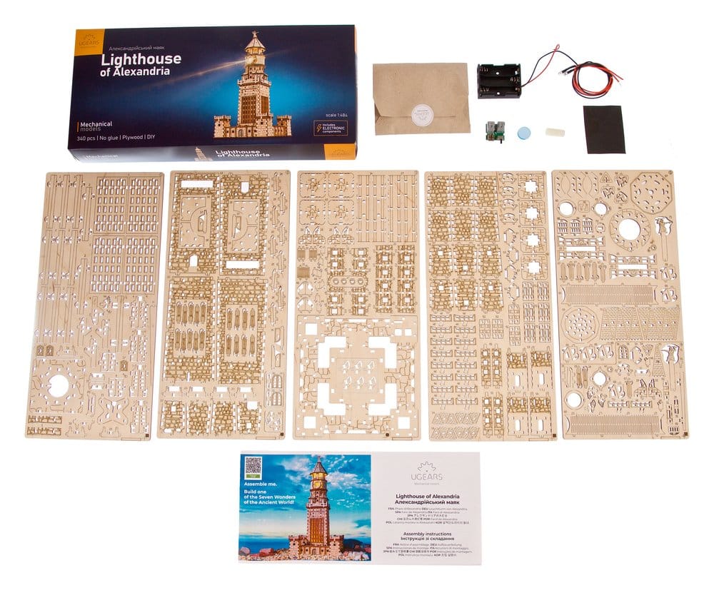 Ugears 3D-Holzpuzzle Leuchtturm von Alexandria Image 4