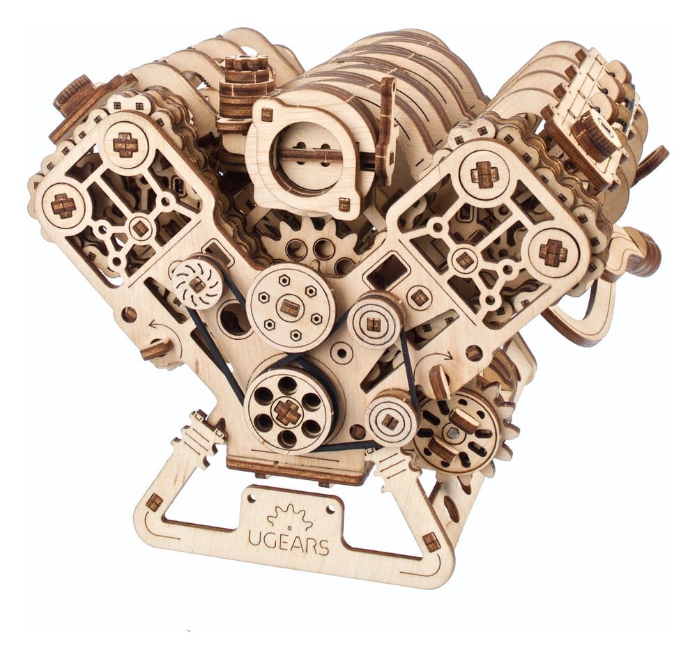 Ugears 3D-Holzpuzzle V8-Motor Image 1