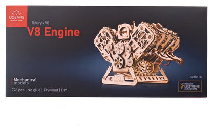 Ugears 3D-Holzpuzzle V8-Motor Image 2