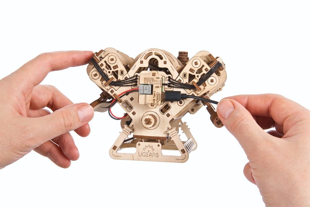 Ugears 3D-Holzpuzzle V8-Motor Image 26