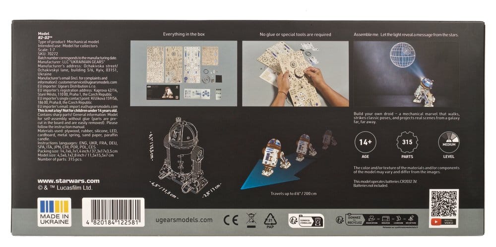 Star Wars 3D-Holzpuzzle R2-D2 Image 25