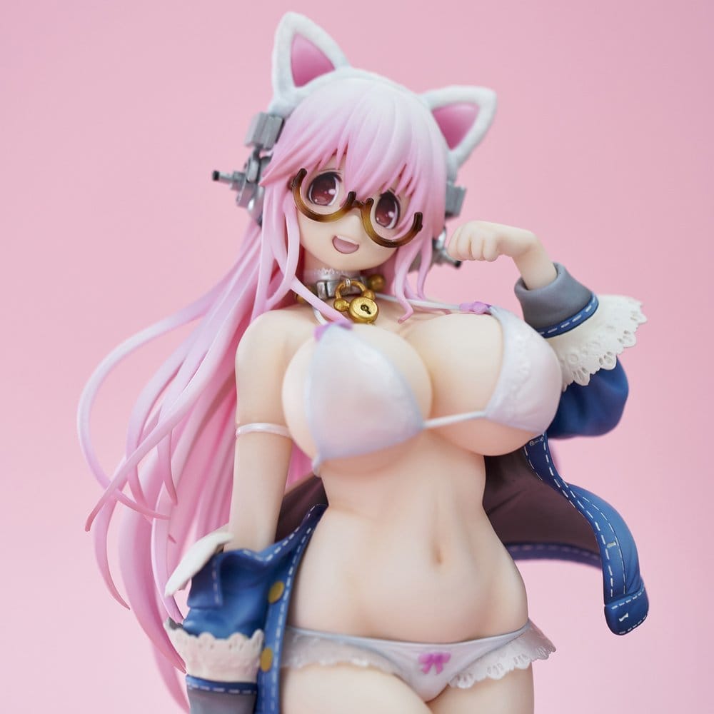Super Sonico PVC Figur White Cat Ver. (Reissue) 27 cm Image 4