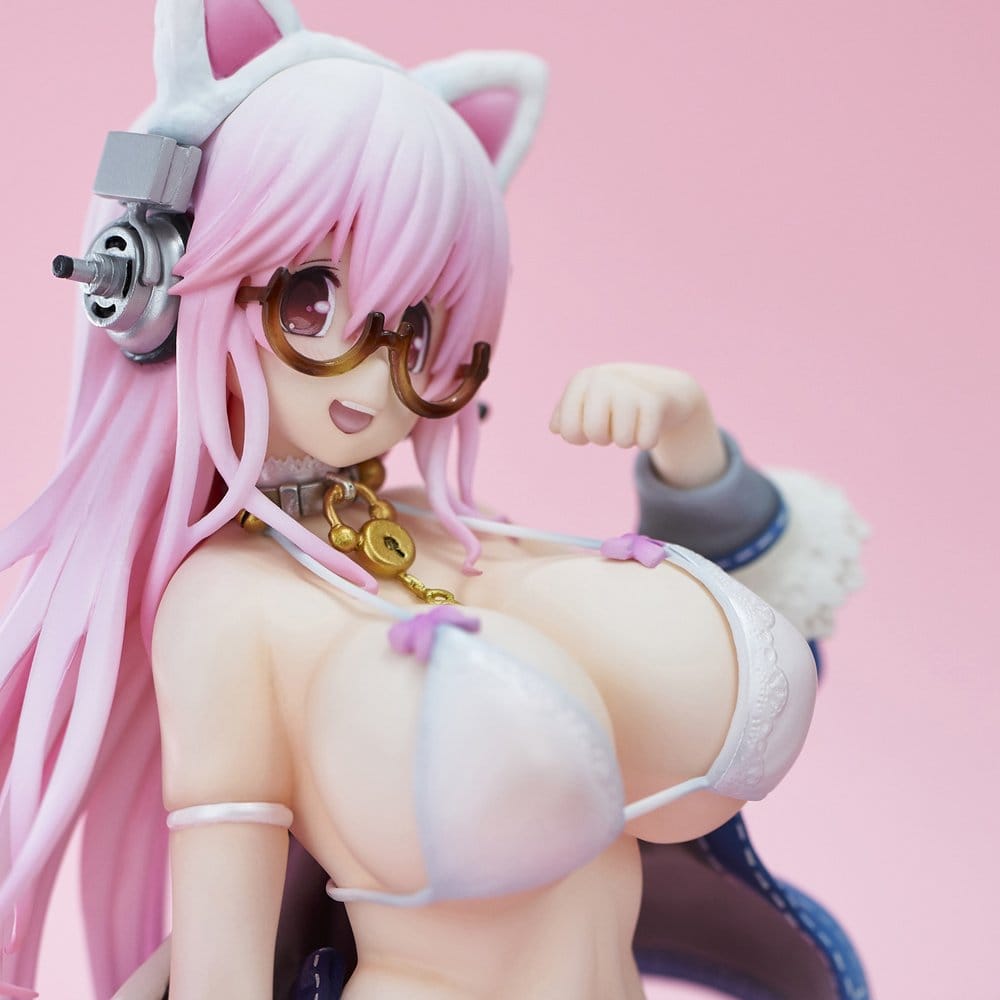 Super Sonico PVC Figur White Cat Ver. (Reissue) 27 cm Image 5