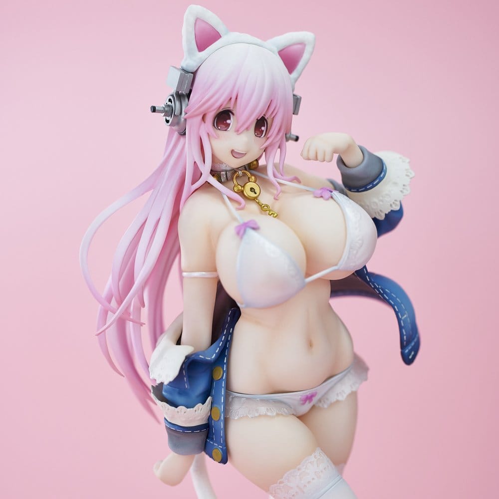 Super Sonico PVC Figur White Cat Ver. (Reissue) 27 cm Image 6