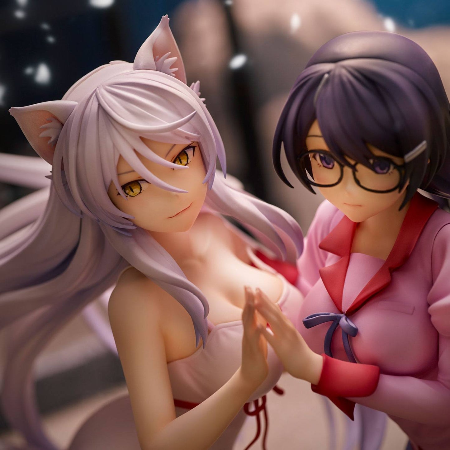 Nekomonogatari Monogatari Series PVC Statuen Tsubasa Hanekawa Set (re-run) 19 cm Image 5