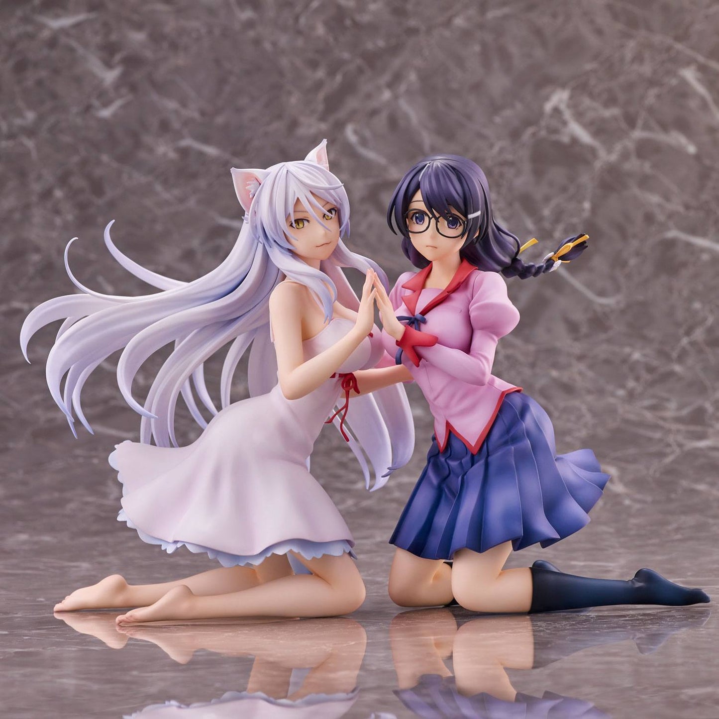 Nekomonogatari Monogatari Series PVC Statuen Tsubasa Hanekawa Set (re-run) 19 cm Image 10