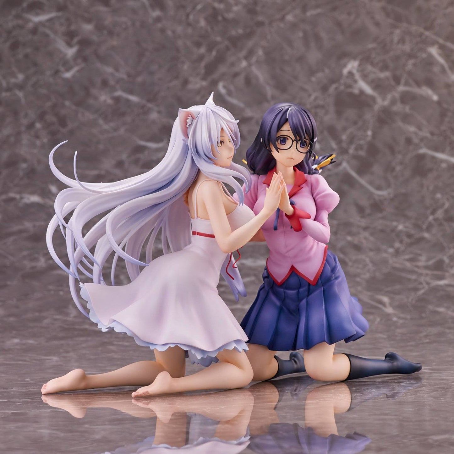 Nekomonogatari Monogatari Series PVC Statuen Tsubasa Hanekawa Set (re-run) 19 cm Image 11