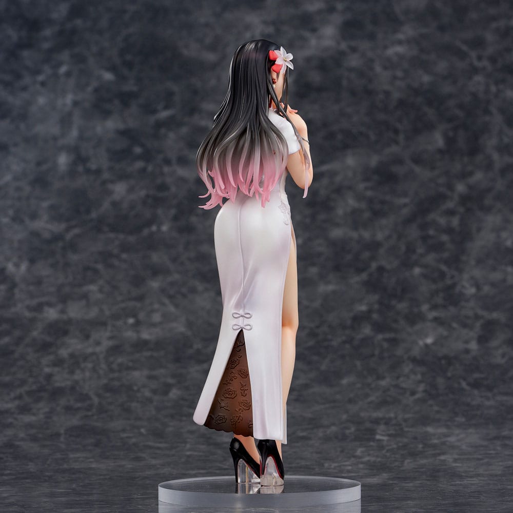 Original Illustration PVC Statue Mai Okuma illustration Healing-type white chinese dress lady 26 cm Image 10