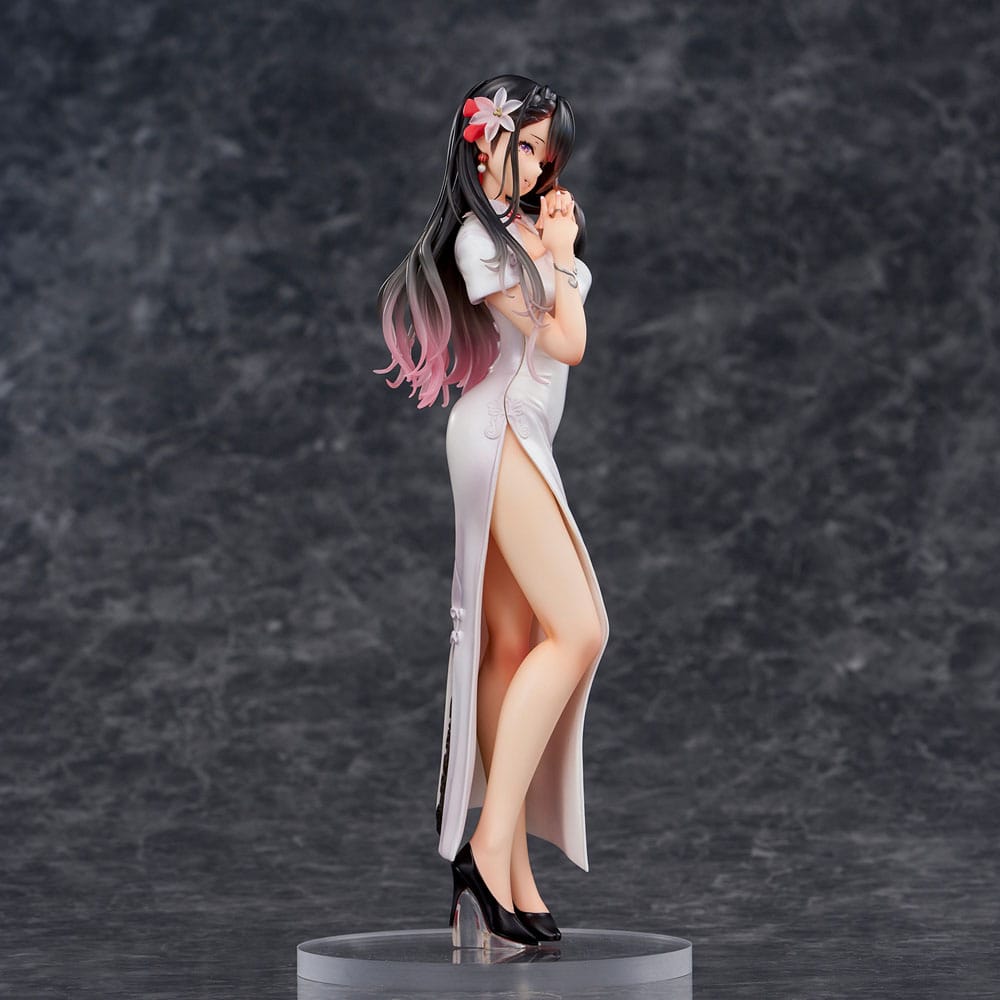 Original Illustration PVC Statue Mai Okuma illustration Healing-type white chinese dress lady 26 cm Image 11