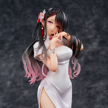 Original Illustration PVC Statue Mai Okuma illustration Healing-type white chinese dress lady 26 cm Image 15