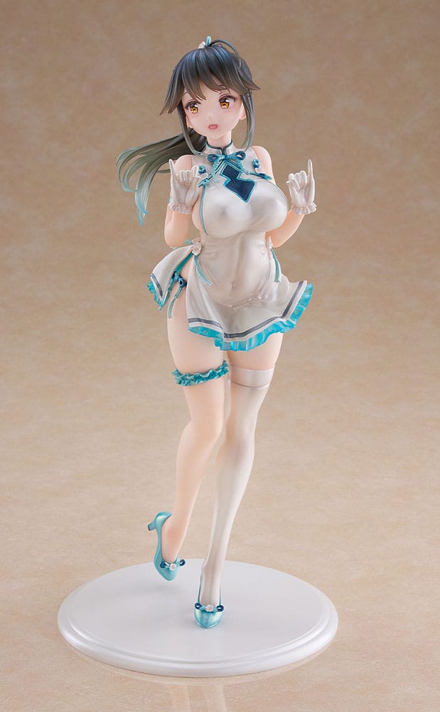 Avian Romance Pink Label 5 PVC Statue 1/6 Ponytail Girl: Qipao 29 cm Image 3