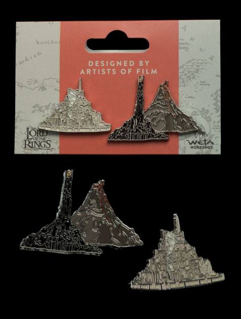 Herr der Ringe Ansteck-Pin Doppelpack Minas Tirith & Mt. Doom Image
