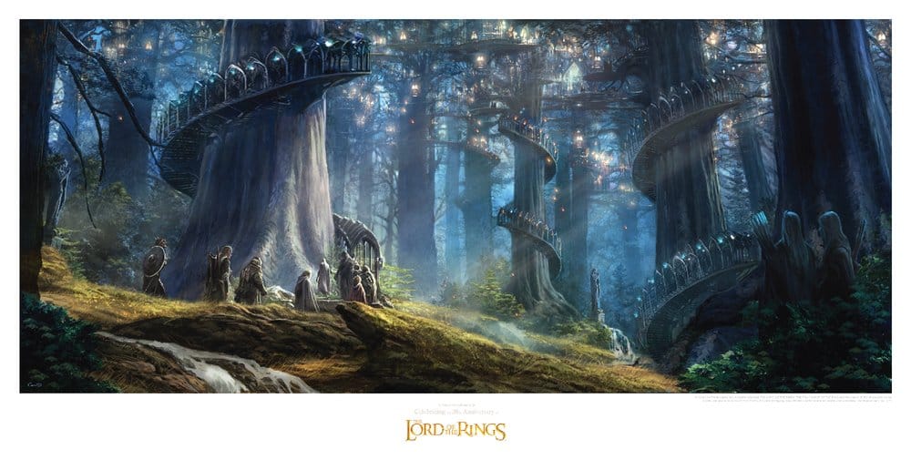 Herr der Ringe Kunstdruck Lothlorien 59 x 30 cm Image