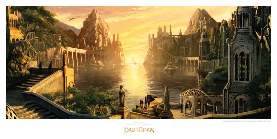 Herr der Ringe Kunstdruck The Grey Havens 59 x 30 cm Image 1