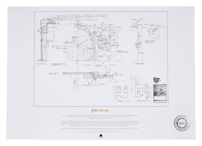 Der Herr der Ringe Bauplan Kunstdruck Beutelsend 59 x 42 cm Image 1
