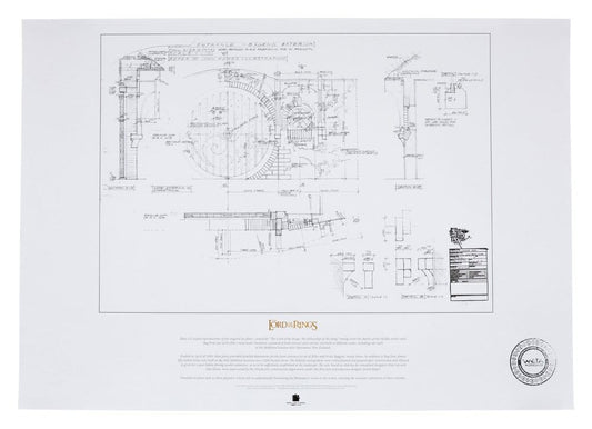 Der Herr der Ringe Bauplan Kunstdruck Beutelsend 59 x 42 cm Image 1