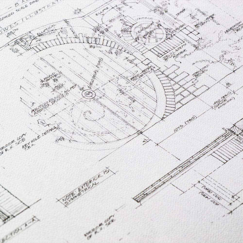 Der Herr der Ringe Bauplan Kunstdruck Beutelsend 59 x 42 cm Image 3